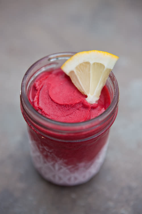 Strawberry Basil Lemonade Granita