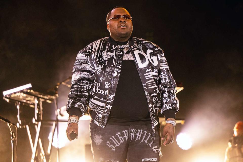 <p>Scott Dudelson/Getty</p> Sean Kingston performs in Los Angeles in December 2022