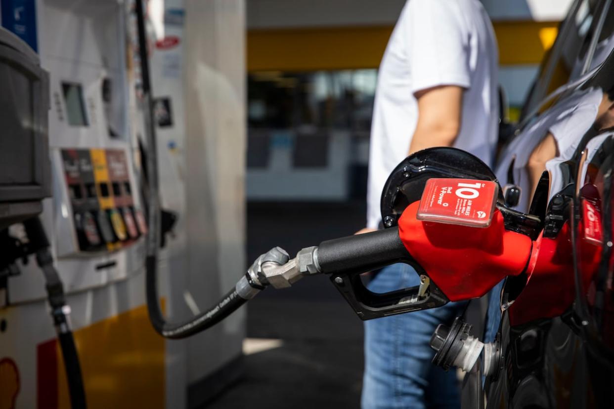 Gas prices are dropping in B.C. and could countinue to decline for another few months, according to an expert. (Ethan Cairns/CBC - image credit)