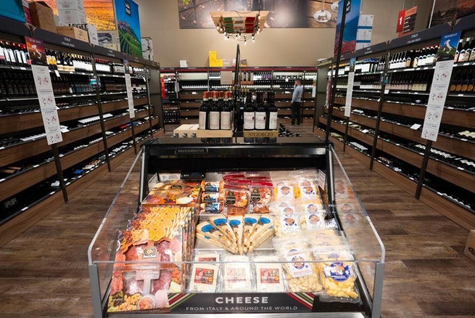 The new Total Wine & More at Greenwich Place will sell some food along with alcohol.