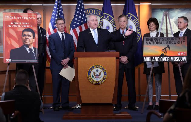 House Minority Whip Steve Scalise (R-La.) speaks at a House Republican news conference on energy policy at the U.S. Capitol on March 8. (Photo: Kevin Dietsch via Getty Images)