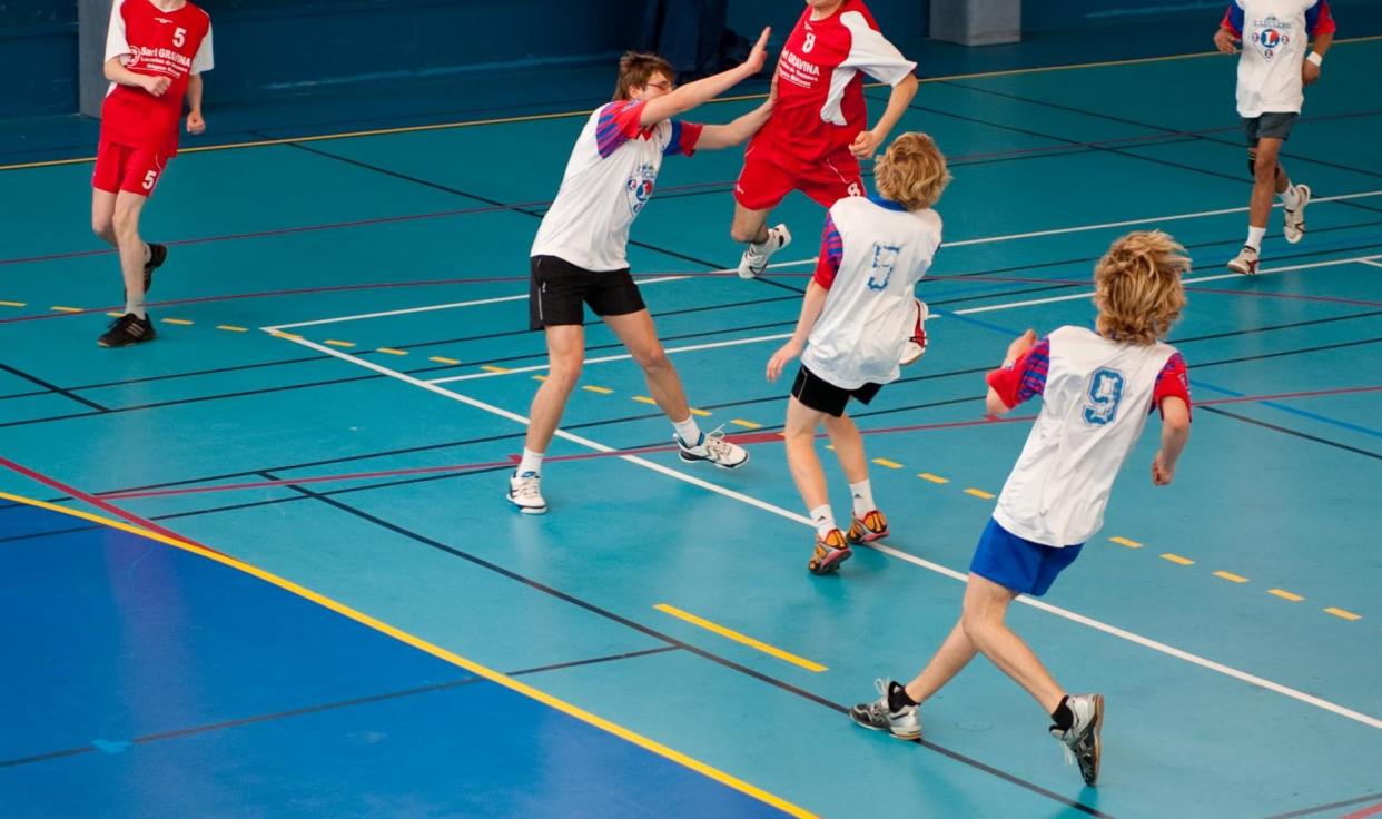 Des joueurs sur un terrain de handball (Photo d'illustration). - Flickr - CC Commons - Régis Picart 