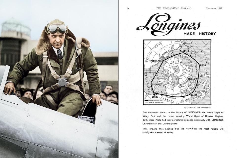 浪琴在歷史上曾為許多飛行員與冒險家打造精密時計，比如說知名飛行員Howard Hughes就是其中一。