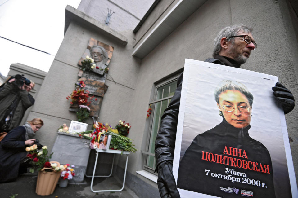 Remembering journalist Anna Politkovskaya in Moscow, Russia