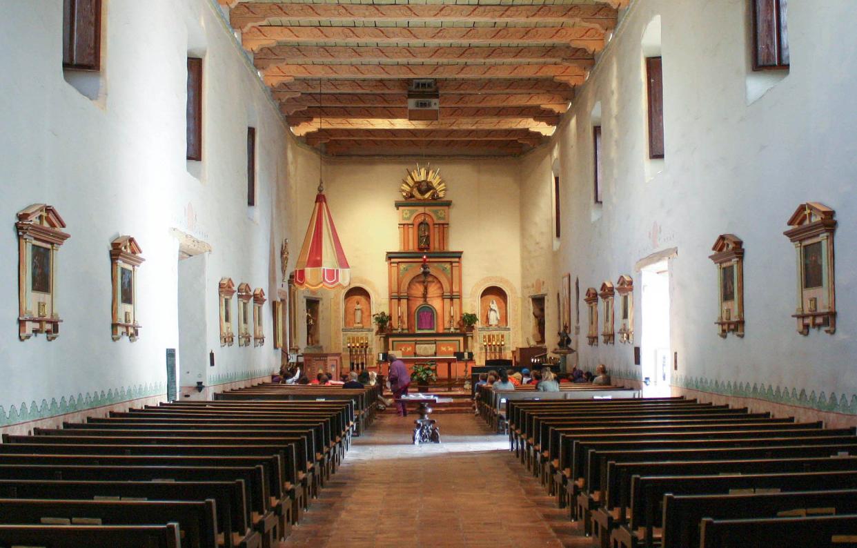 Interior of the Church of the Mission San Diego de Alcalá, San Diego, California