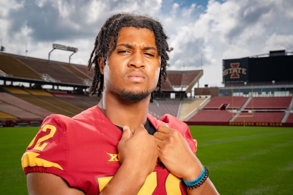 Iowa State linebacker Gerry Vaughn stands for a photo during media day at Jack Trice Stadium on Aug. 4. Vaughn is the last player remaining at Iowa State from the 2018 recruiting class.