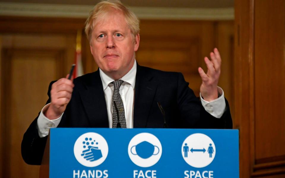 Boris Johnson said "no responsible Prime Minister can ignore" the messages of the stark modelling used to justify a second lockdown - Alberto Pezzali/AFP via Getty Images