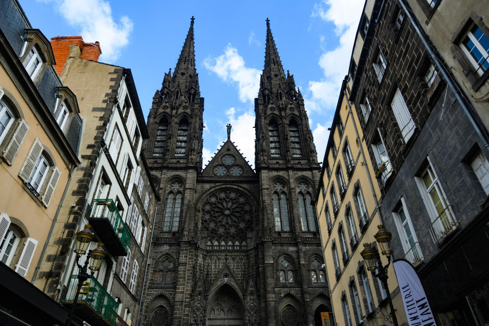 View of the imposing cathedral, on the top of the rue des Gras, in Clermont-Ferrand. (Photo by Adrien Fillon/NurPhoto via Getty Images)