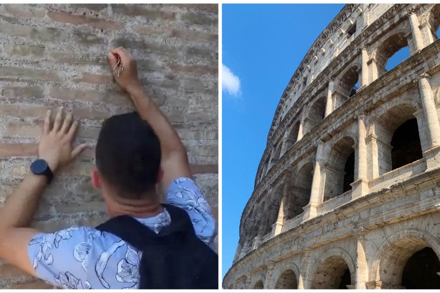 Turista que rayó el Coliseo de Roma se disculpa; no sabía que era tan antiguo