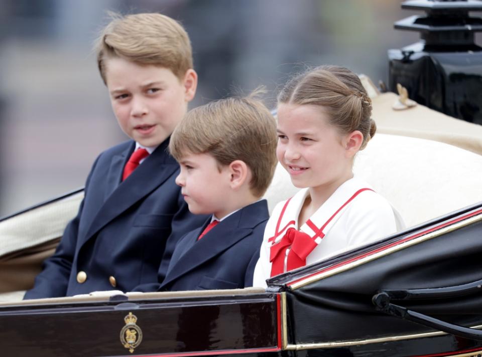 Prince George, Prince Louis, Princess Charlotte, 2023 Trooping the Colour