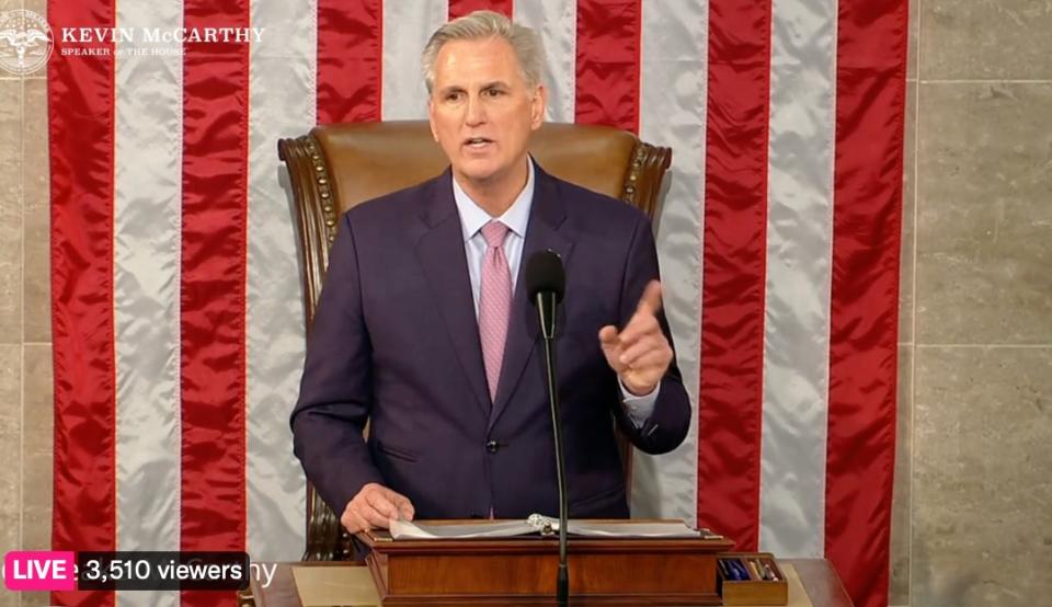 美國眾議院議長麥卡錫（Kevin McCarthy）。   圖：擷自推特@GOPLeader