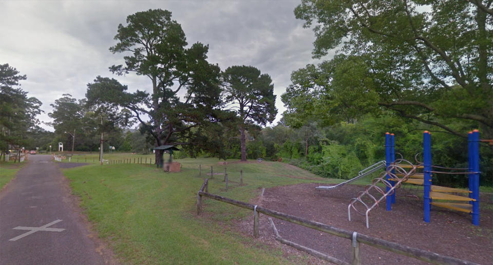 The alleged attack took place at Fowler Reserve in the western Sydney suburb of Wallacia, the dogs' owners said. Source: Google Maps