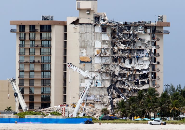 Imagen del edificio en ruinas.