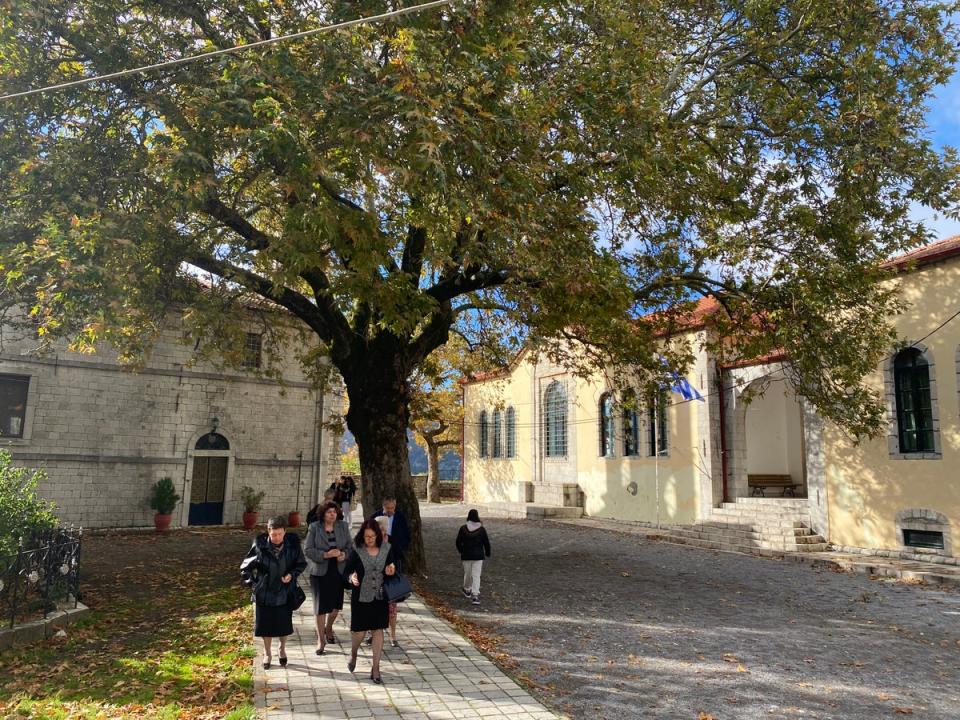 Dimitsana is all cobbled streets and stately stone houses (Clare Hargreaves)