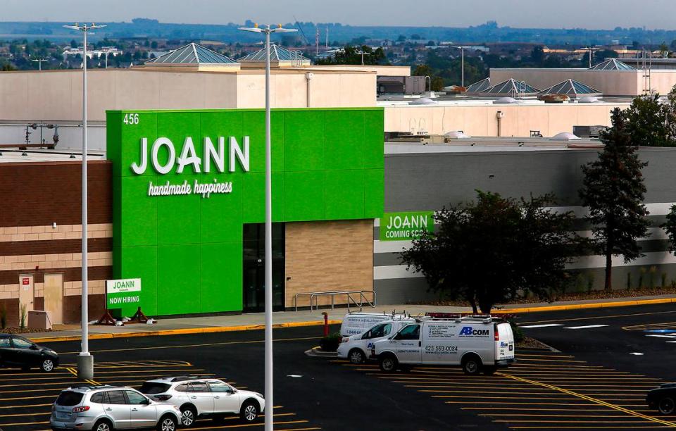 JoAnn Fabric and Crafts celebrates its big new Kennewick location with a grand opening July 14-16 in the former Sears space at Columbia Center mall, 1321 N. Columbia Center Blvd.