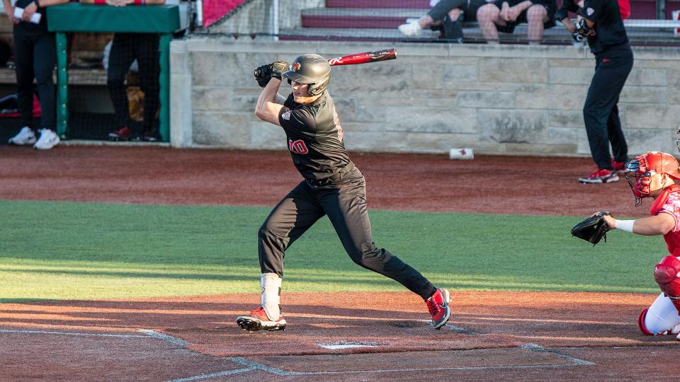 Ball State baseball's Decker Scheffler leads the Cardinals in batting average (.382).