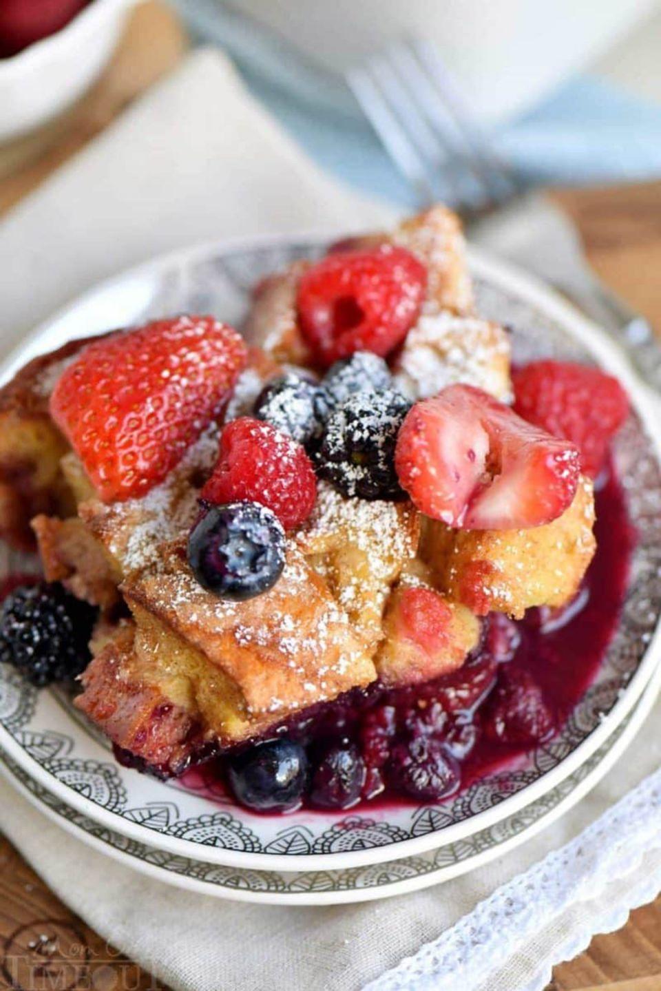 Triple Berry French Toast Casserole