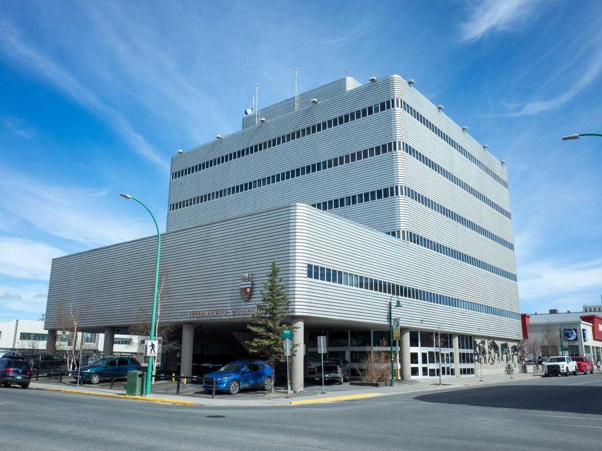 The courthouse in downtown Yellowknife. The territory's court of appeal heard three criminal cases on Tuesday that were dropped by a judge in Hay River, N.W.T., last year. Eight other cases, dismissed at the same time, have already been ordered back to court. (Walter Strong/CBC - image credit)