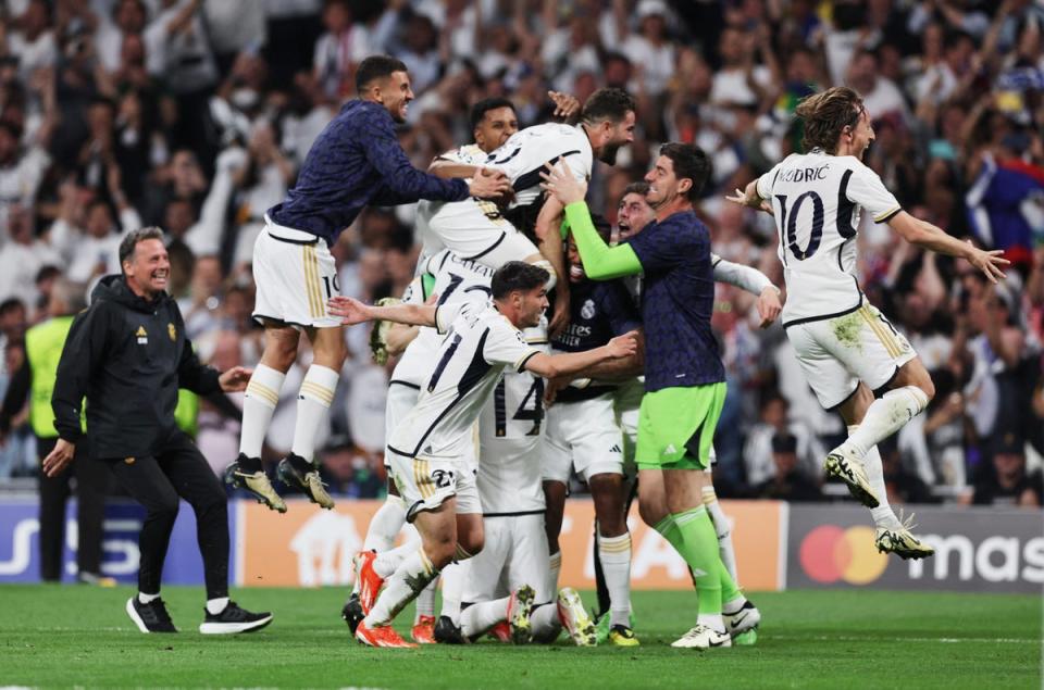 Joselu’s double sparked wild scenes at full-time (Reuters)