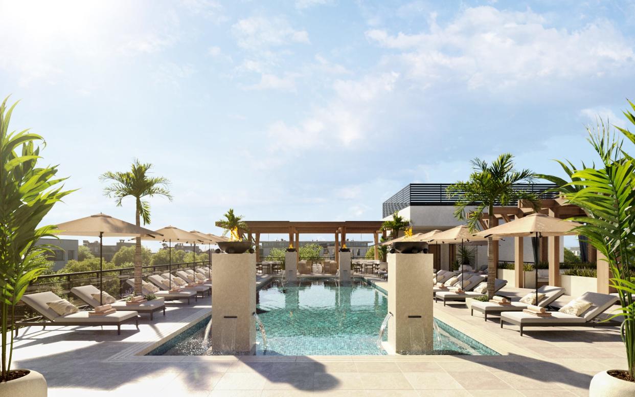 AC Hotel Naples rooftop pool rendering