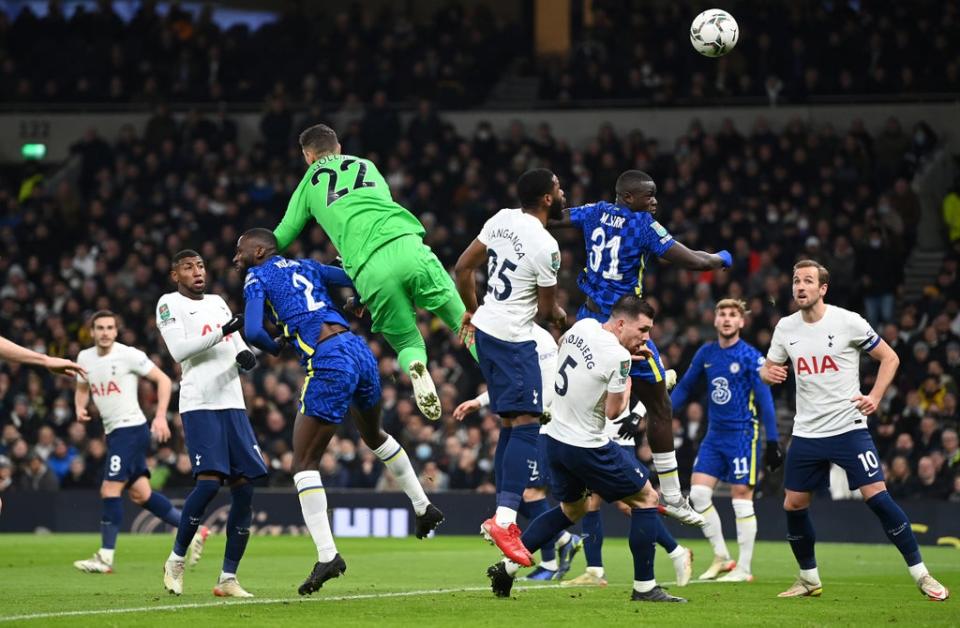 Pierluigi Gollini lost track of the ball in Chelsea’s opening goal (Getty Images)