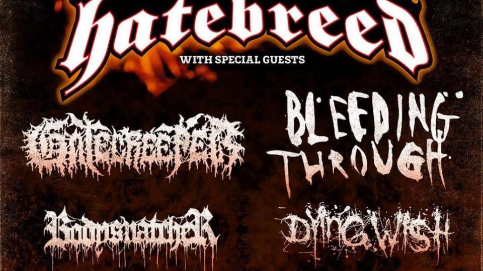 Hatebreed 2022 Fall tour poster