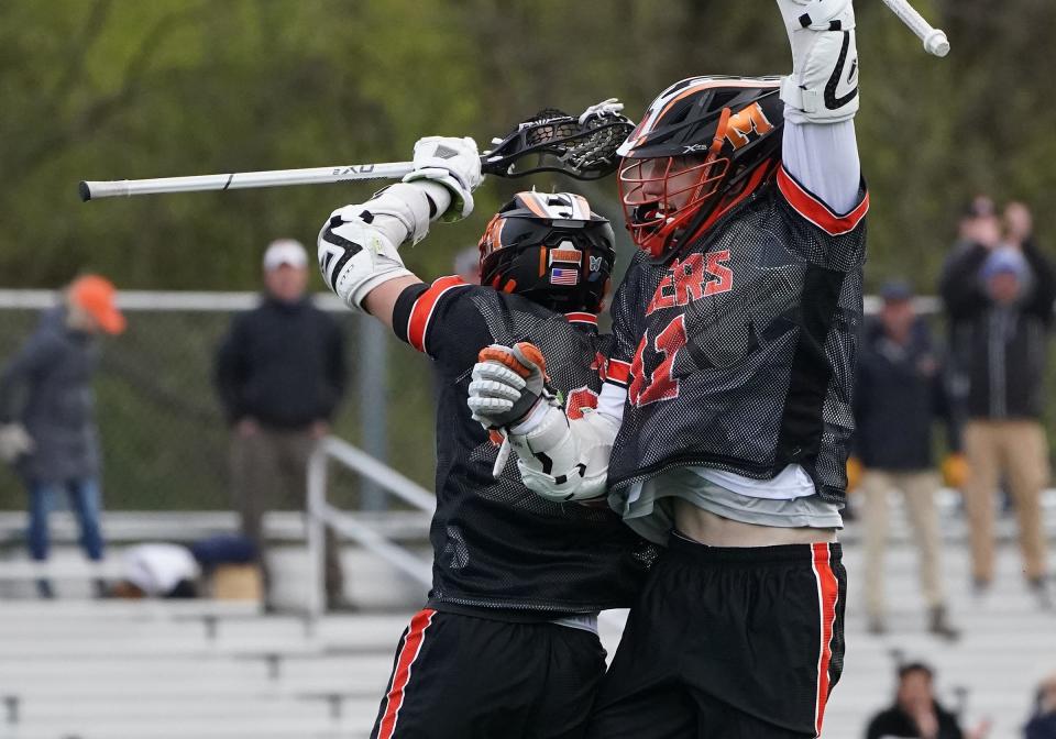 Mamaroneck halted a rally and defeated Rye 9-7 in boys lacrosse at Rye High School. Thursday, April 18, 2024.