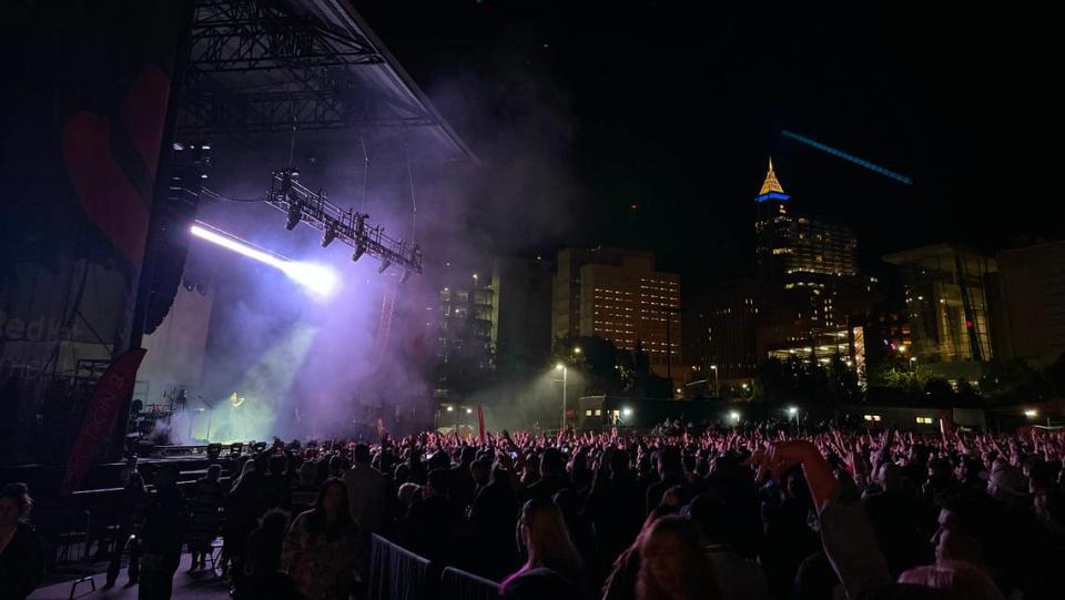 Nine Inch Nails opens their 2022 U.S. tour at Raleigh, N.C.’s Red Hat Amphitheater, Thursday night, April 28, 2022.