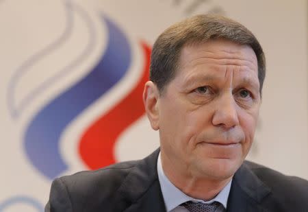 Russian Olympic Committee (ROC) President Alexander Zhukov attends a meeting on the country's participation at the 2018 Pyeongchang Winter Olympics, in Moscow, Russia December 12, 2017. REUTERS/Maxim Shemetov