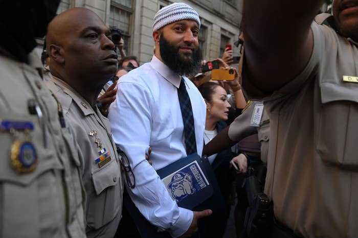 Adnan Syed leaves the courthouse after being released from prison on Sept. 19, 2022, in Baltimore.
