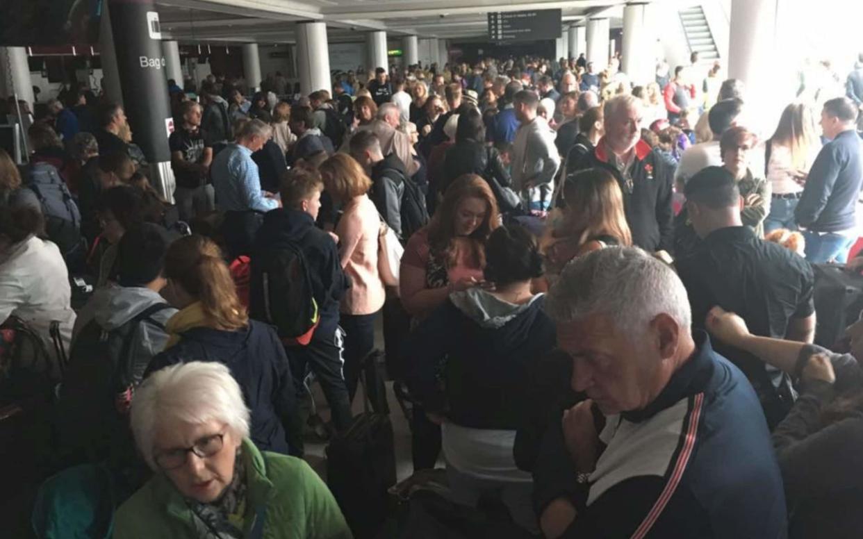 Passengers affected by a power cut at Edinburgh Airport