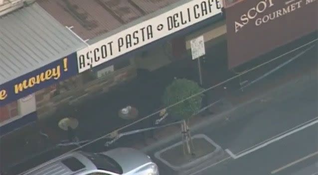 The cafe where Des Moran was murdered. Photo: 7 News