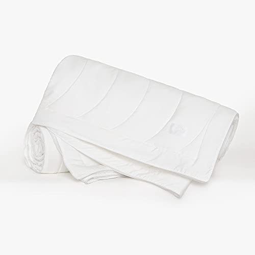 Buffy Breeze Comforter - Soft 100% Eucalyptus Lyocell, Cooling, White Lightweight Summer Duvet Insert with Corner Tabs (Full/Queen) (AMAZON)