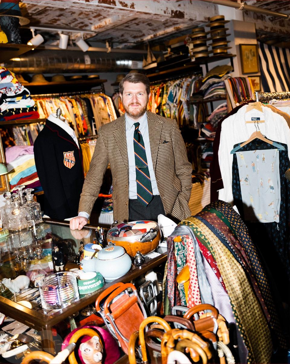 Sean Crowley, the proprietor of Crowley Vintage in Brooklyn—one of the best places in the country to pick up an incredible vintage suit.