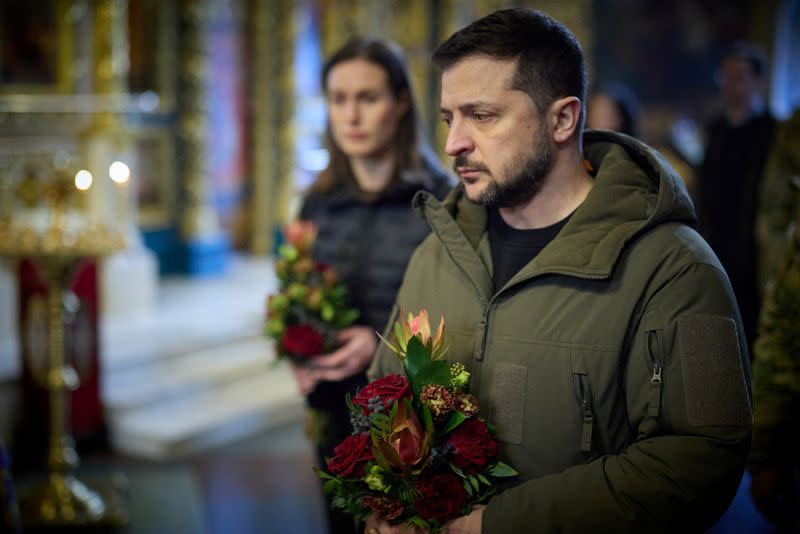 Memorial ceremony for serviceman and Hero of Ukraine Dmytro Kotsiubailo in Kyiv