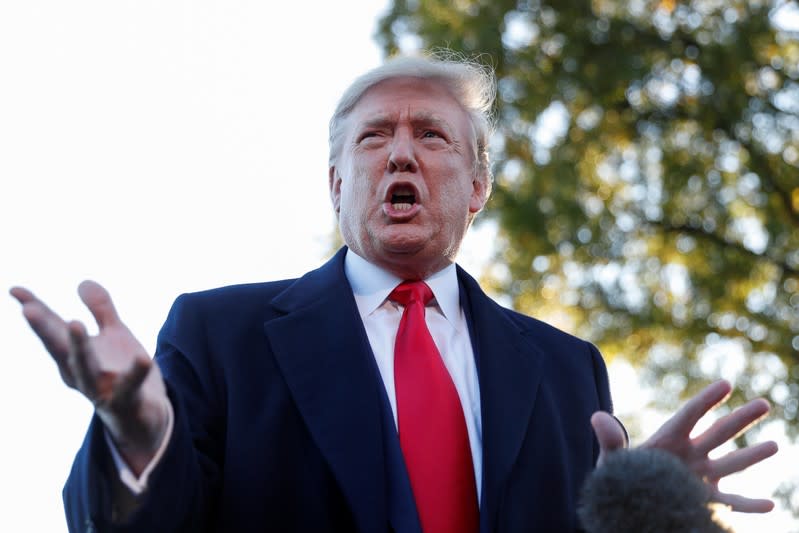 U.S. President Trump departs for travel to Mississippi from the White House in Washington