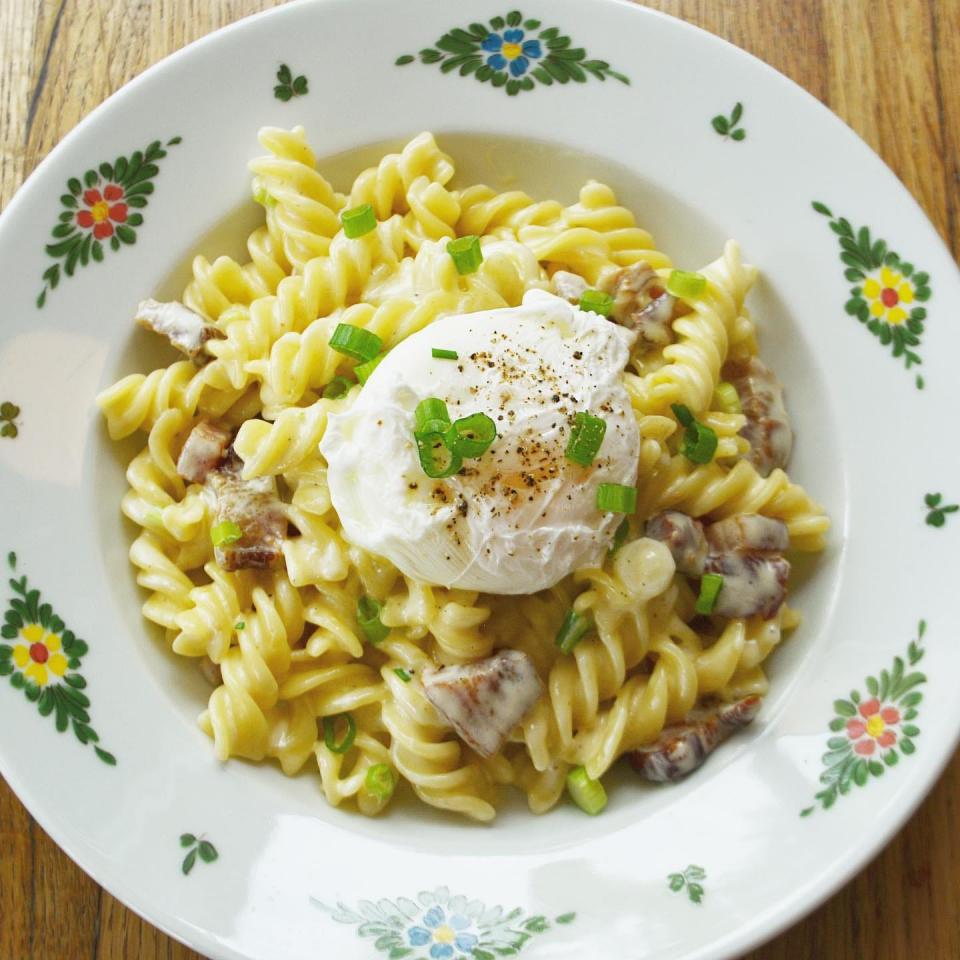 Fusilli alla carbonara from Osteria Morini.