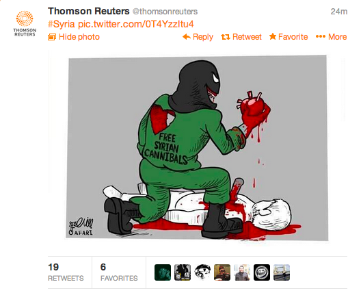 Thomson Reuters Is Apparently the Latest Pro-Assad Twitter Hack Victim 