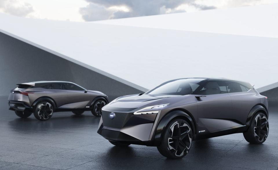 <p>Ironically, Nissan calls the visualization "deliberately more subtle." However, we'd argue that very few elements about the IMQ are subtle. Regardless, its angular bodywork is a tapestry of creased edges and aerodynamic surfaces.</p>