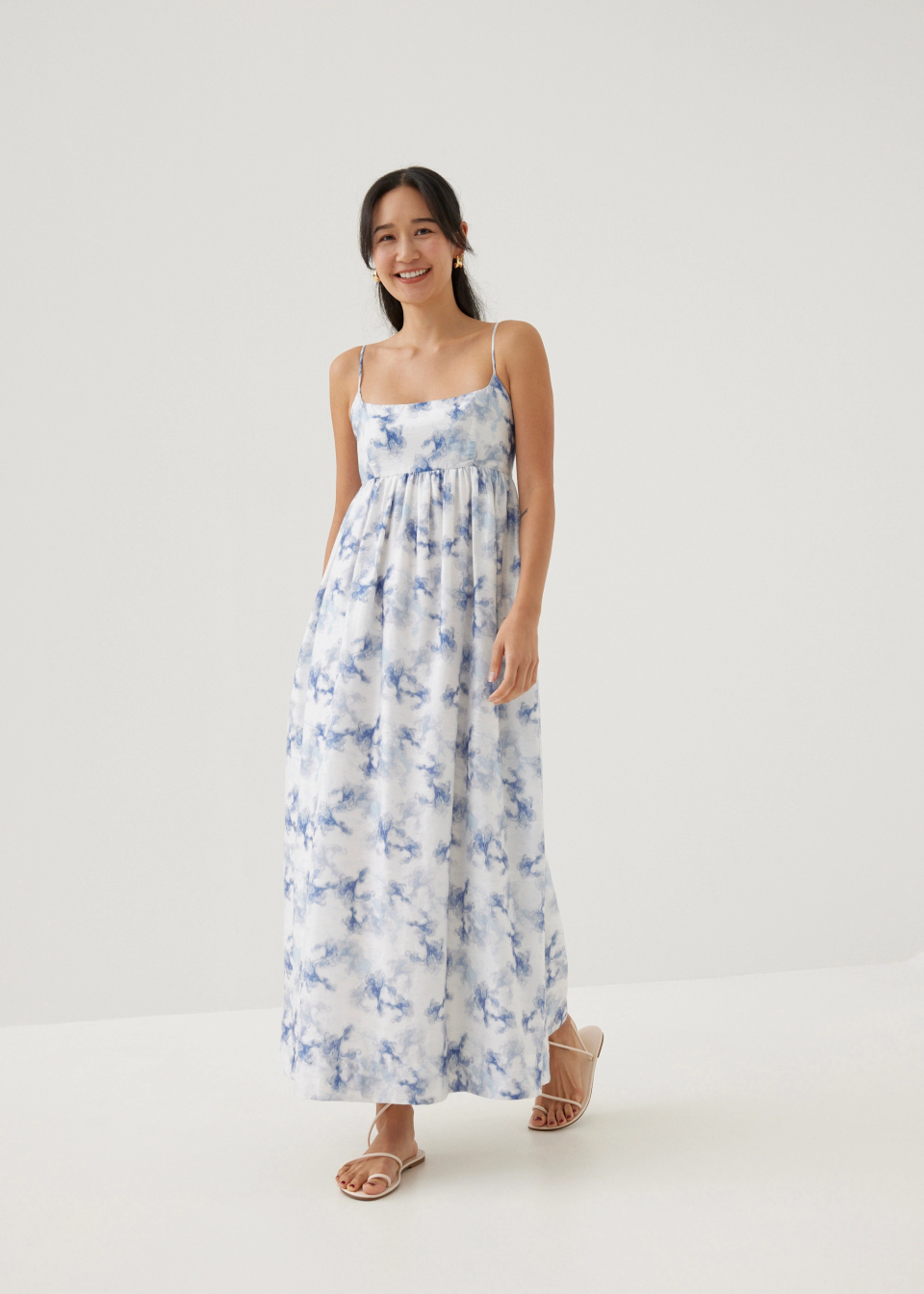 Erinn Babydoll Maxi Dress in Heirloom Botanicals. PHOTO: Love, Bonito