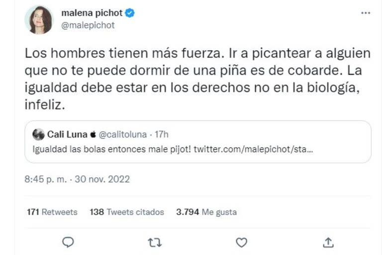Malena Pichot replicó a quienes le cuestionaban su tuit sobre Roberto García Moritán y su accionar en relación a Ofelia Fernández