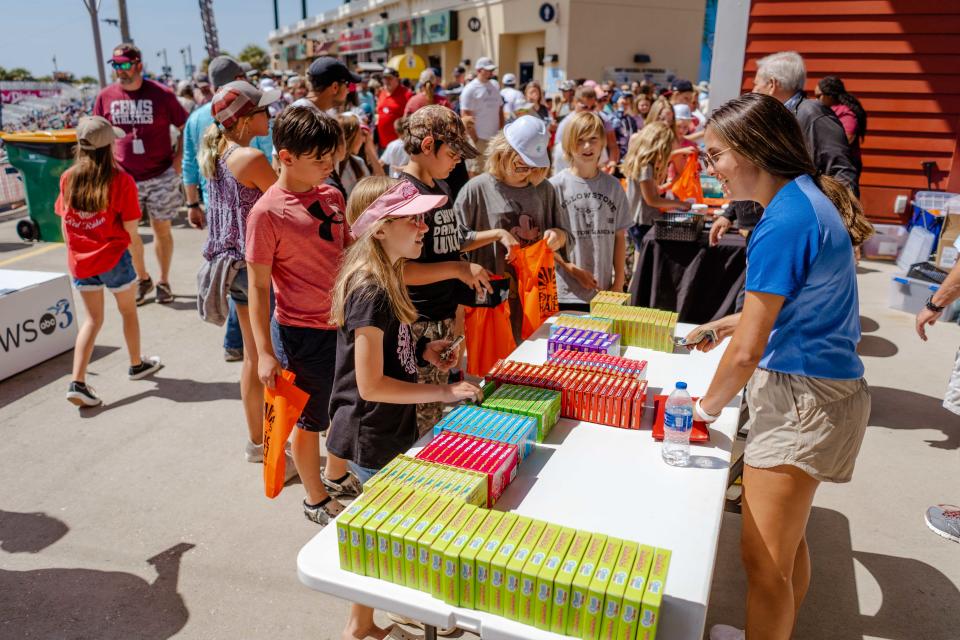 More than 2,700 school kids from three area counties attended the Blue Wahoos Education Day game on Wednesday, May 3, 2023.