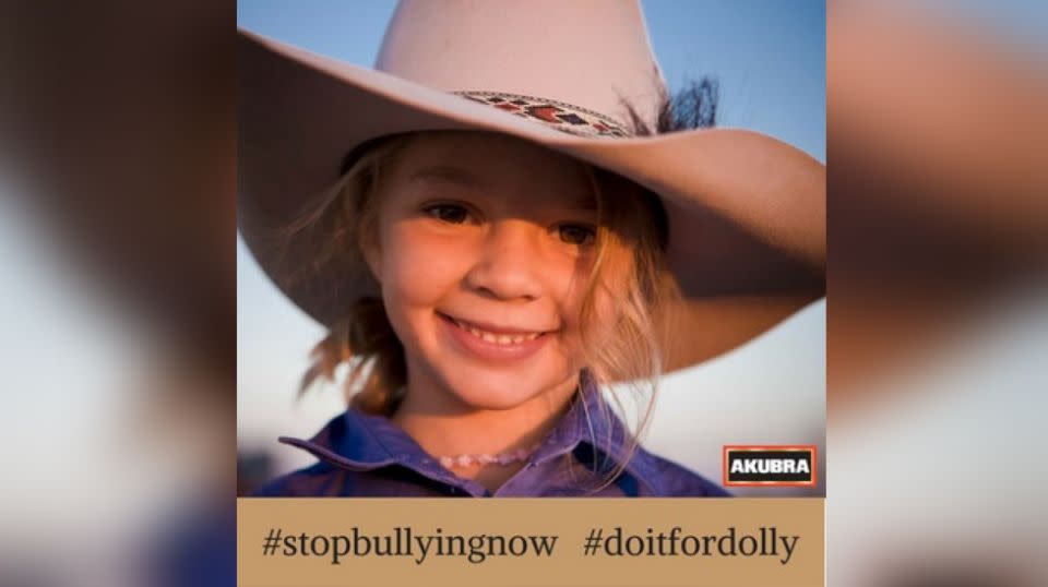 An anti-bullying campaign has been started following the death of Amy 'Dolly' Everett'. Source: Facebook/AkubraHats