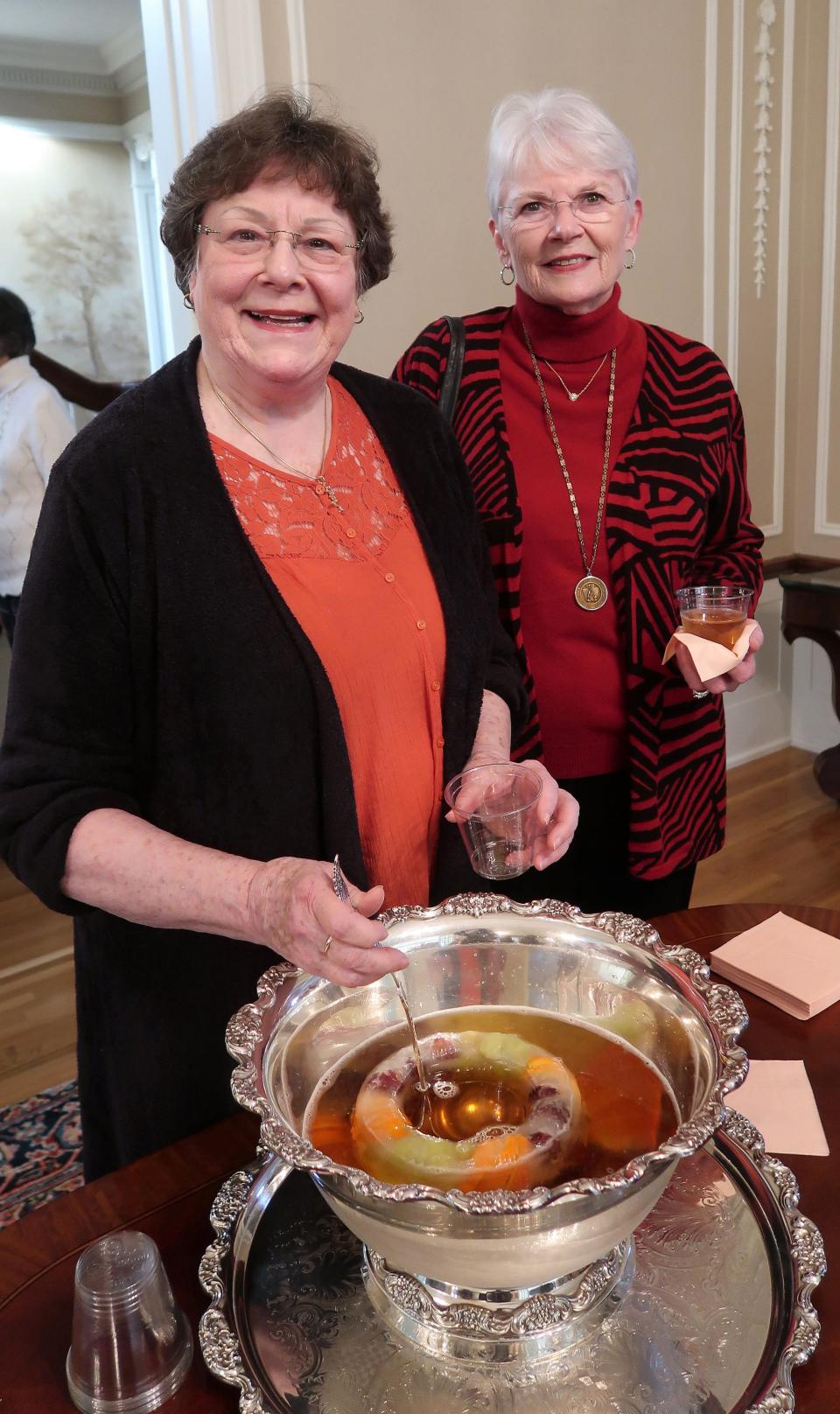 Susan Blackmon and Nelda McClure served guests during a reception at the conclusion of an organ concert held at the First Presbyterian Church, 1573 North Highland, in Jackson, Tennessee on Sunday, February 5, 2023. The concert, featuring music by internationally recognized organist Jonathan Dimmock, was held to kick off the Bicentennial year celebration for the church which was founded on September 25, 1823. A reception was held in Memorial Hall to honor Mr. Dimmick after the concert.