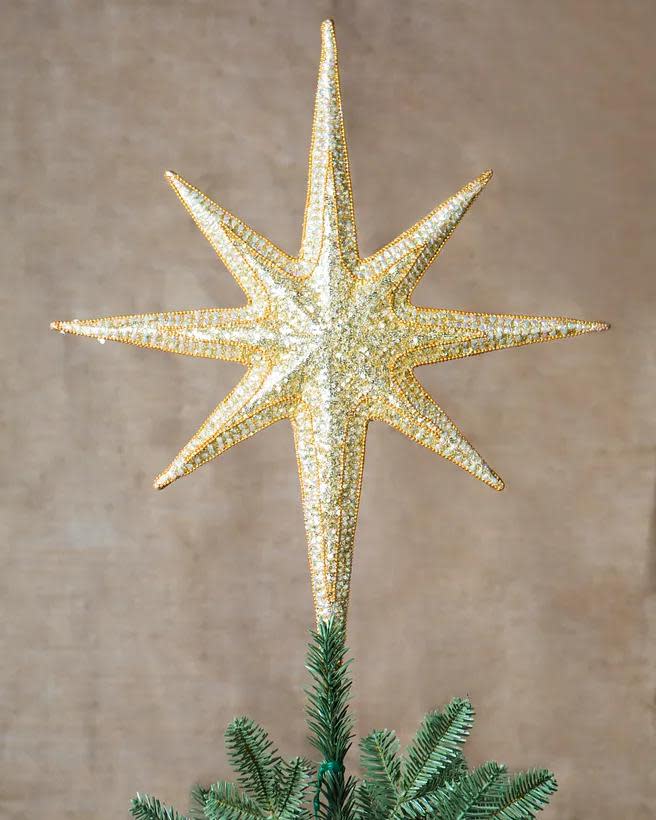 <p><a href="https://go.redirectingat.com?id=74968X1596630&url=https%3A%2F%2Fwww.balsamhill.com%2Fp%2Fstar-beaded-tree-topper%3Fsku%3D4002044&sref=https%3A%2F%2Fwww.housebeautiful.com%2Fentertaining%2Fholidays-celebrations%2Fg45735039%2Fchristmas-tree-topper-ideas%2F" rel="nofollow noopener" target="_blank" data-ylk="slk:Shop Now;elm:context_link;itc:0;sec:content-canvas" class="link ">Shop Now</a></p><p>Star Beaded Tree Topper</p><p>balsamhill.com</p><p>$79.00</p>