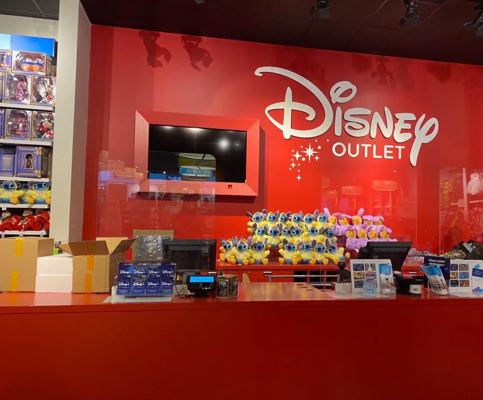 The registers at the Disney Outlet in Elizabeth, New Jersey.