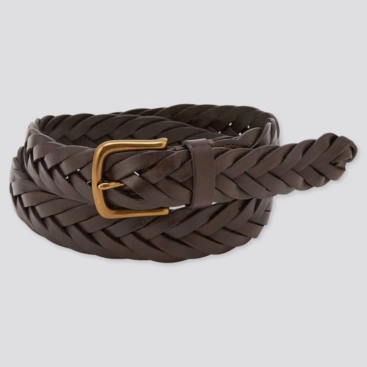 best belts for men, Uniqlo Braided Leather Belt