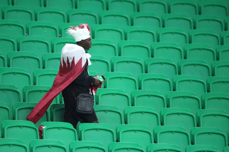 La afición local se marchó triste del Estadio Al Thumama. (Foto: Alex Grimm/Getty Images)