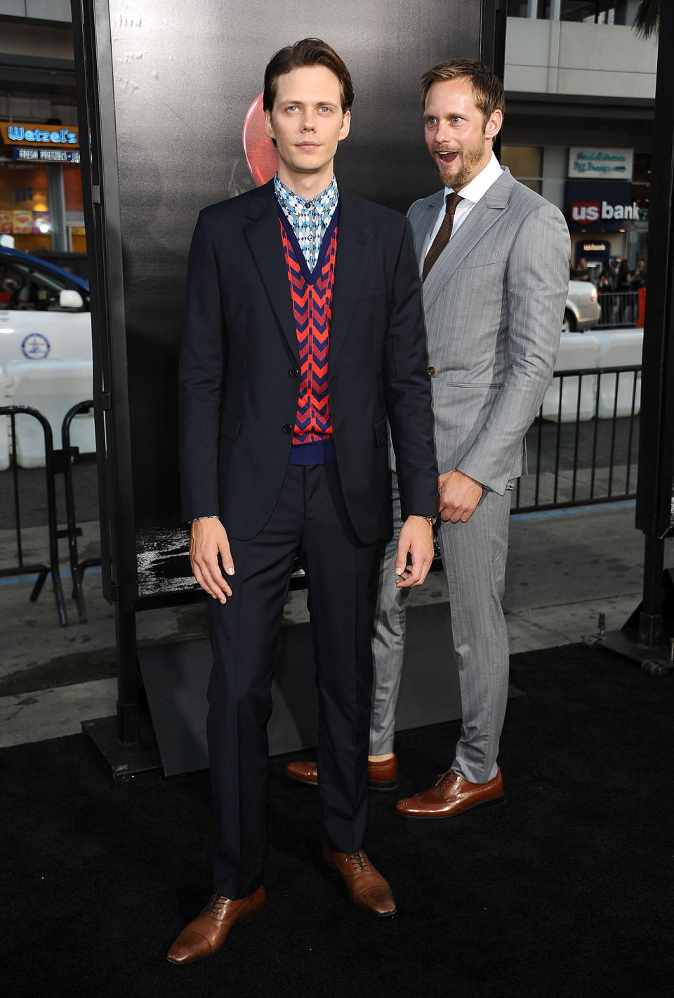 Alexander and Gustaf Skarsgard supported their brother, Bill, at his horror film’s Hollywood premiere.