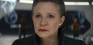 Carrie Fisher in <em>Star Wars: The Last Jedi</em>.